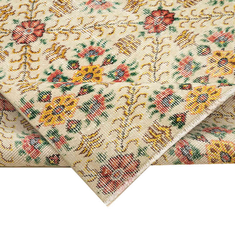 Retro Vintage Turkish Hand-Knotted Rug - 5' 7" x 8' 5" (67" x 101") - K0038167