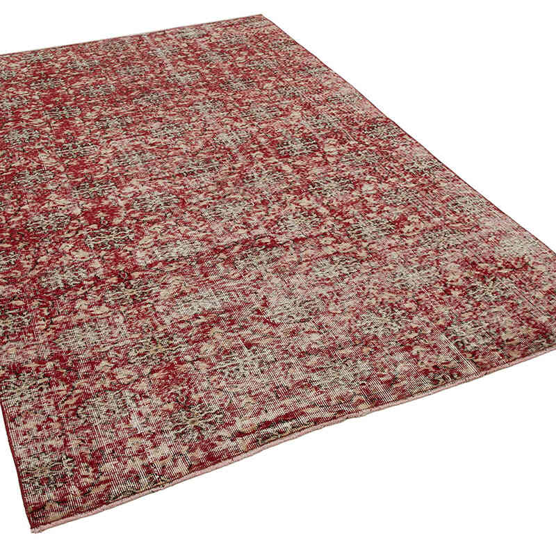 Retro Vintage Turkish Hand-Knotted Rug - 5' 7" x 8' 8" (67 in. x 104 in.) - K0038175