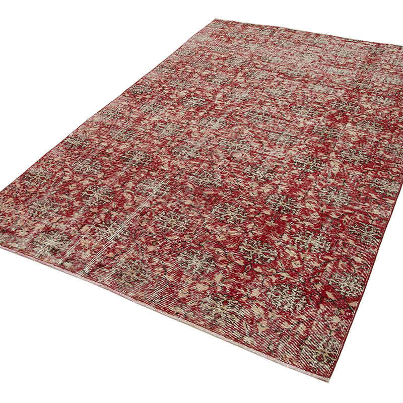 Retro Vintage Turkish Hand-Knotted Rug - 5' 7" x 8' 8" (67 in. x 104 in.) - K0038175
