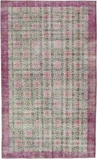 Retro Vintage Turkish Hand-Knotted Rug - 4' 10" x 8'  (58" x 96")