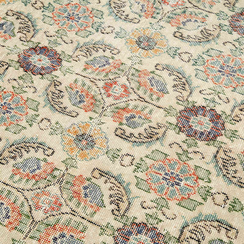 Retro Vintage Turkish Hand-Knotted Rug - 5' 1" x 9'  (61" x 108") - K0038183