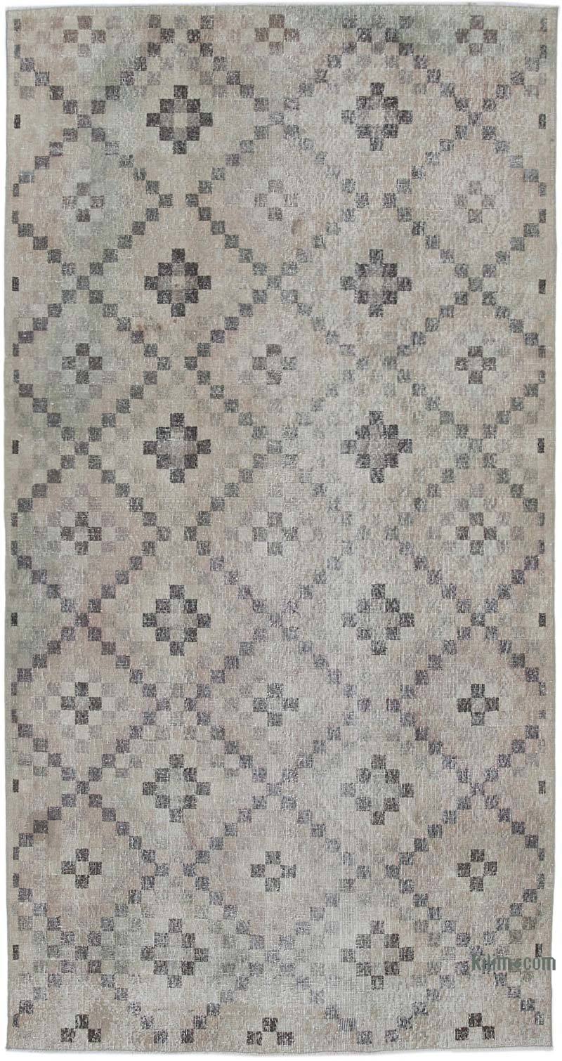 Retro Vintage Turkish Hand-Knotted Rug - 5' 4" x 10' 3" (64 in. x 123 in.) - K0038185