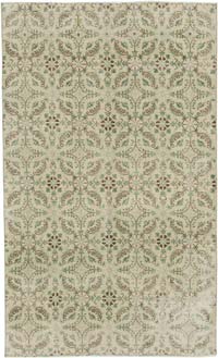 Retro Vintage Turkish Hand-Knotted Rug - 4' 11" x 8' 2" (59" x 98")