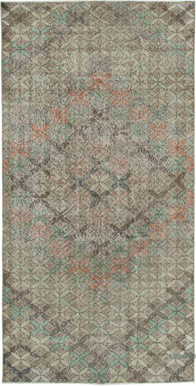 Retro Vintage Turkish Hand-Knotted Rug - 4' 8" x 9'  (56 in. x 108 in.)