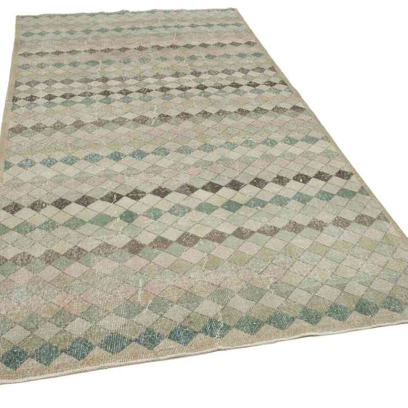 Retro Vintage Turkish Hand-Knotted Rug - 4' 10" x 9' 3" (58" x 111") - K0038195