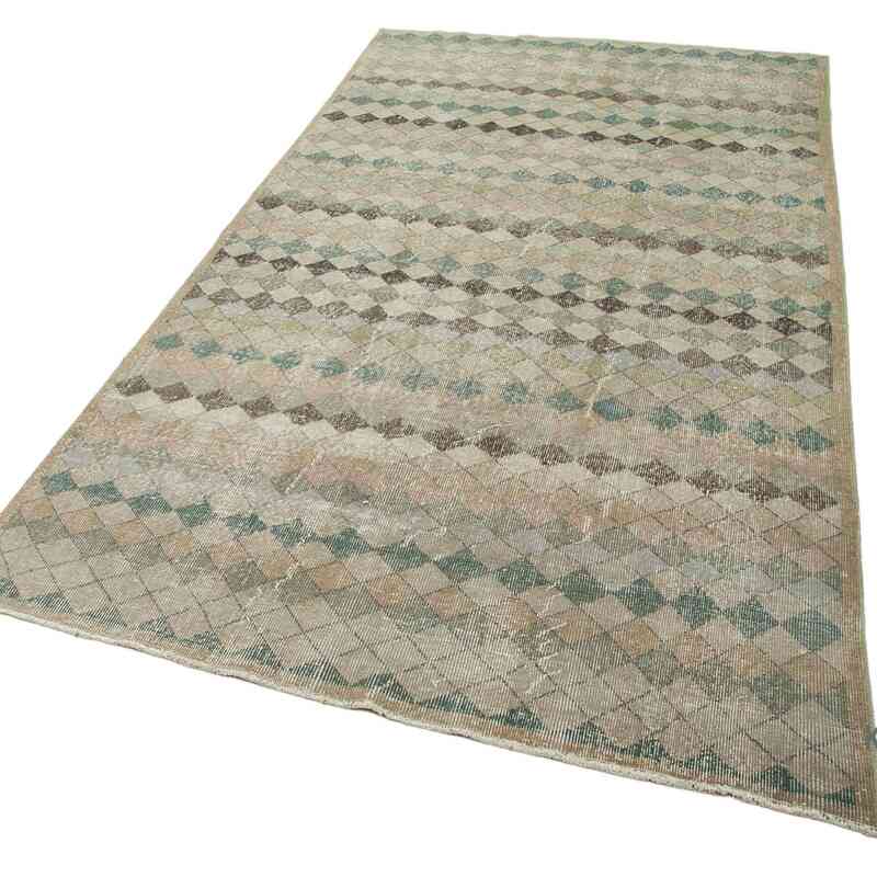Retro Vintage Turkish Hand-Knotted Rug - 4' 10" x 9' 3" (58" x 111") - K0038195