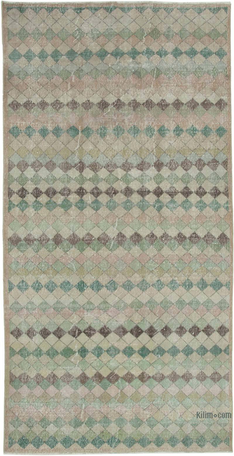 Retro Vintage Turkish Hand-Knotted Rug - 4' 10" x 9' 3" (58" x 111") - K0038195