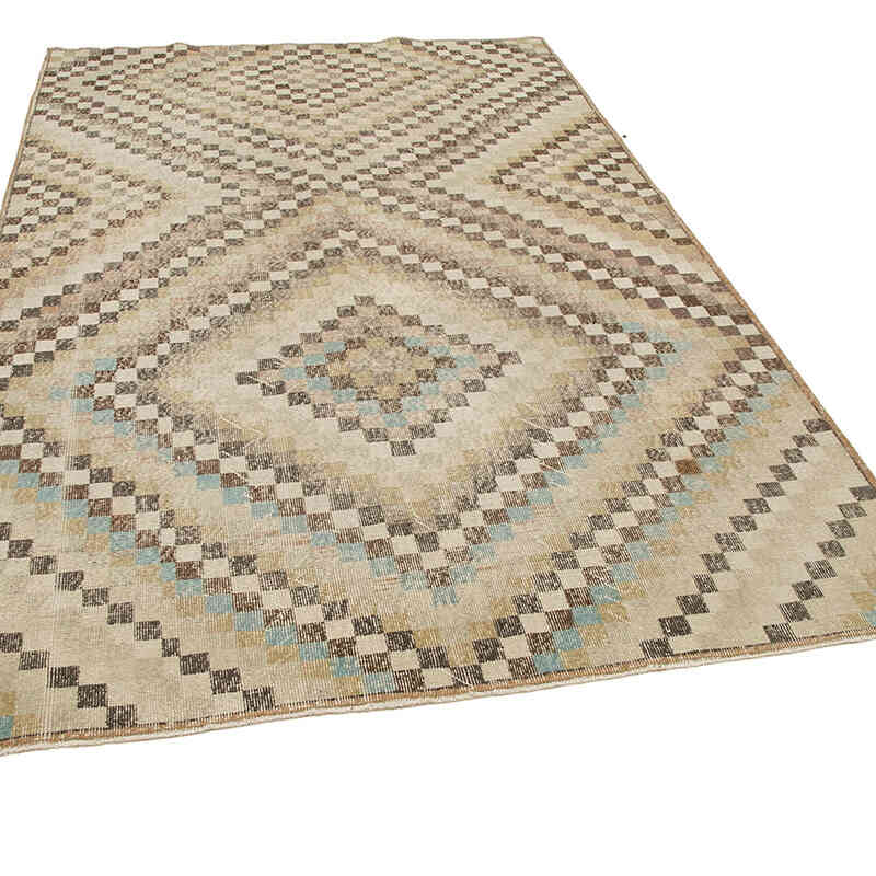 Alfombra Vintage Turca Anudada a Mano - 172 cm x 270 cm - K0038197