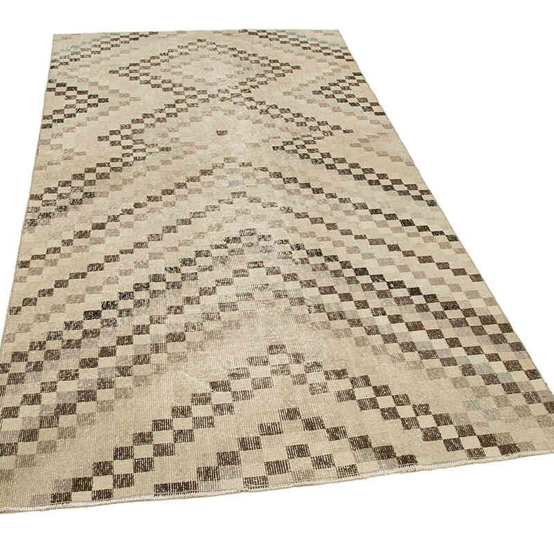 Vintage Turkish Hand-Knotted Rug - 4' 8" x 8' 8" (56" x 104") - K0038201