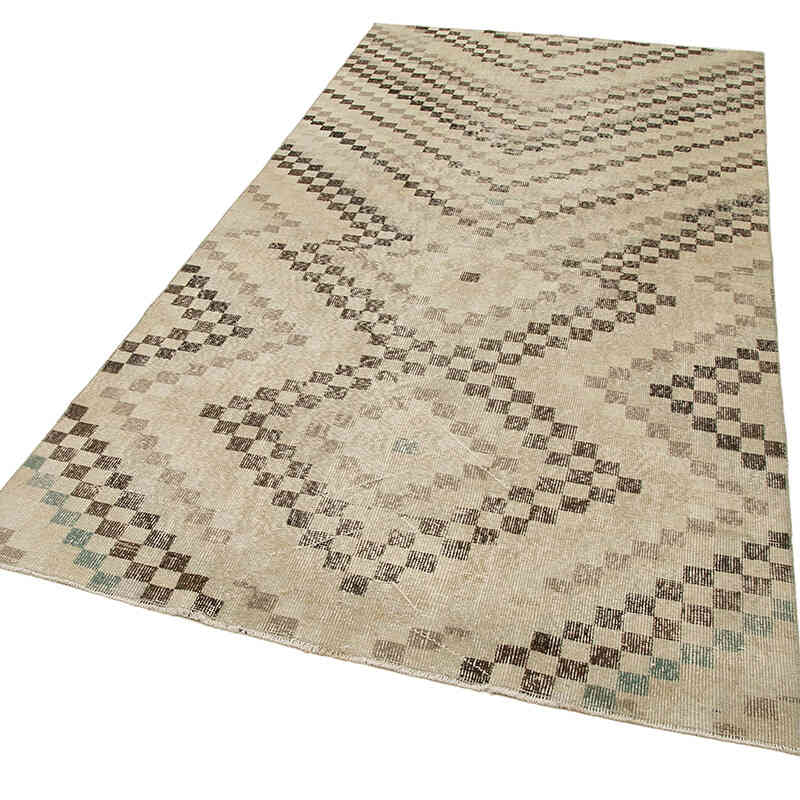 Vintage Turkish Hand-Knotted Rug - 4' 8" x 8' 8" (56" x 104") - K0038201
