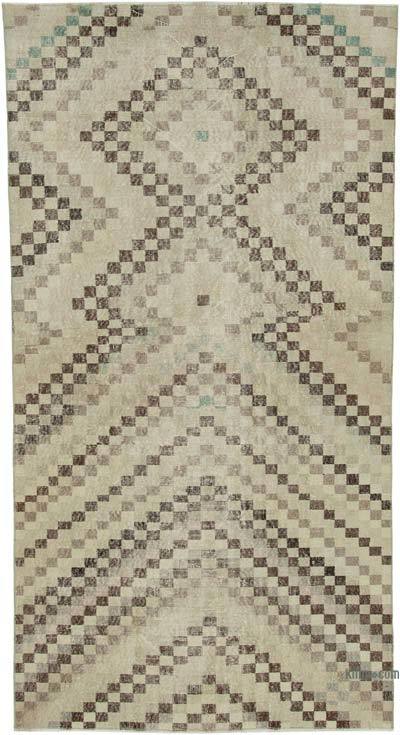 Vintage Turkish Hand-Knotted Rug - 4' 8" x 8' 8" (56 in. x 104 in.)