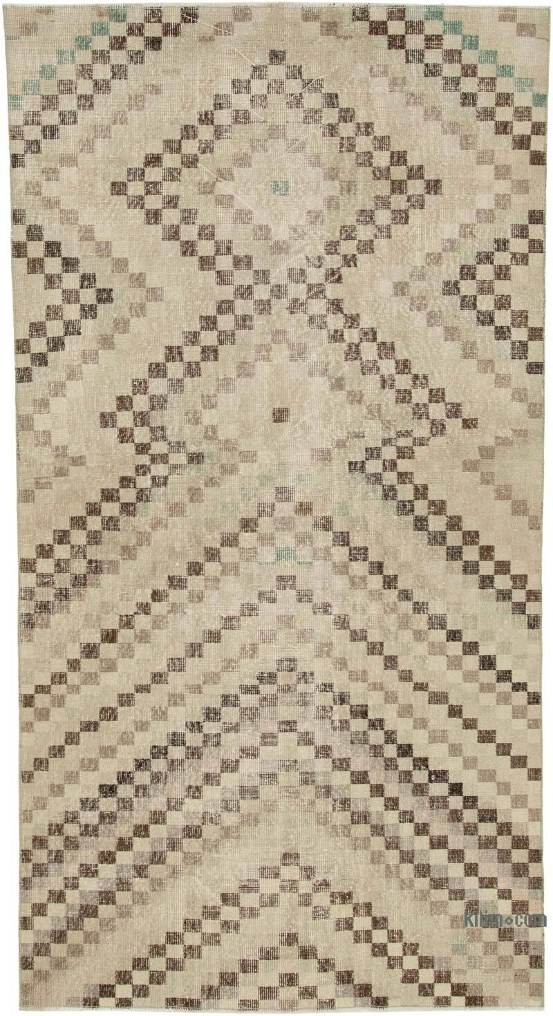Vintage Turkish Hand-Knotted Rug - 4' 8" x 8' 8" (56" x 104") - K0038201