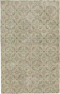 Retro Vintage Turkish Hand-Knotted Rug - 5' 7" x 8' 10" (67" x 106")