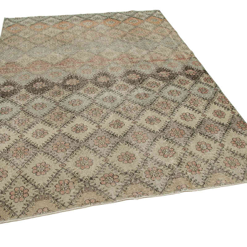 Retro Vintage Turkish Hand-Knotted Rug - 6'  x 8' 8" (72 in. x 104 in.) - K0038209
