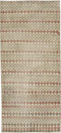 Vintage Turkish Hand-Knotted Rug - 4' 1" x 9' 2" (49" x 110")