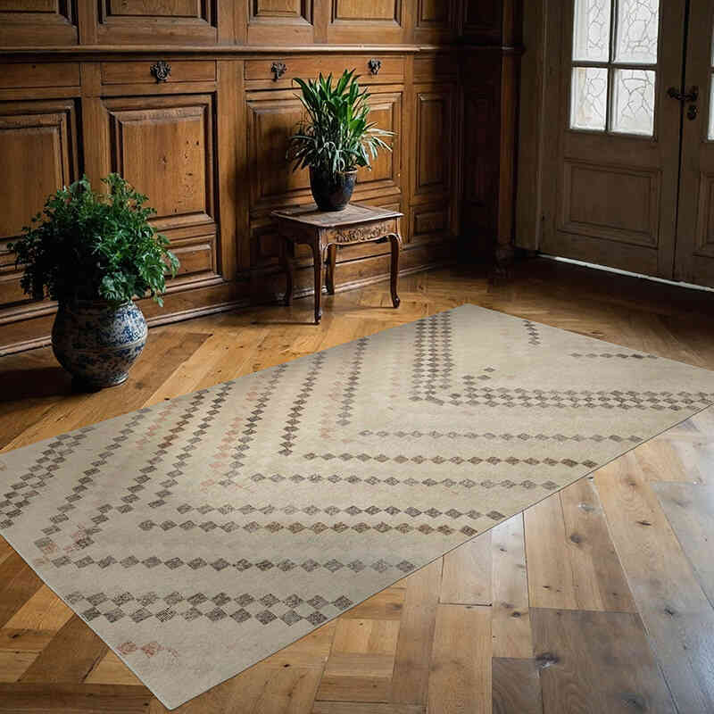 Vintage Turkish Hand-Knotted Rug - 4' 10" x 8' 10" (58" x 106") - K0038214