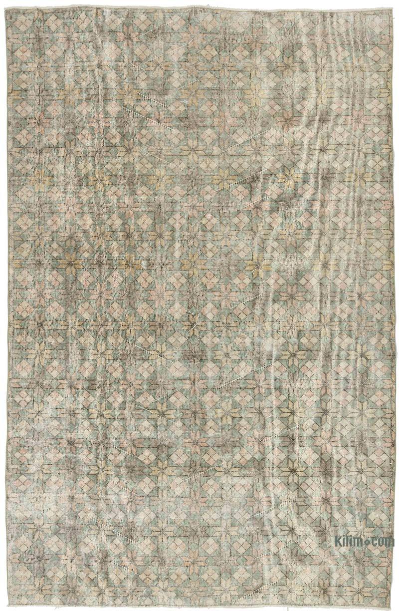 Retro Vintage Turkish Hand-Knotted Rug - 5' 5" x 8' 5" (65 in. x 101 in.) - K0038243