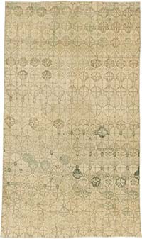 Retro Vintage Turkish Hand-Knotted Rug - 5' 3" x 9' 1" (63" x 109")