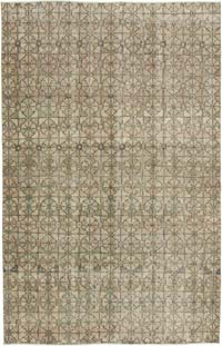 Retro Vintage Turkish Hand-Knotted Rug - 5' 11" x 9' 3" (71" x 111")