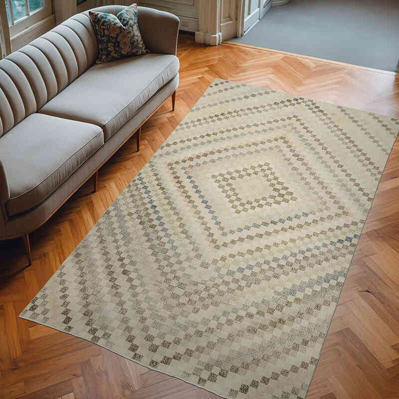 Alfombra Vintage Turca Anudada a Mano - 178 cm x 304 cm - K0038261