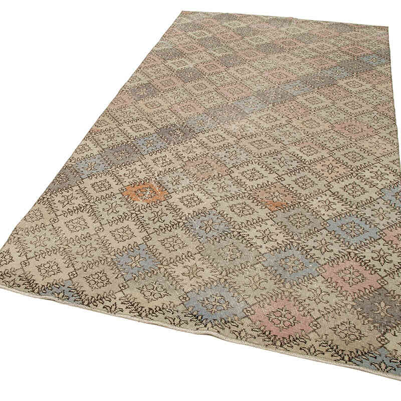 Retro Vintage Turkish Hand-Knotted Rug - 4' 11" x 9' 3" (59" x 111") - K0038262