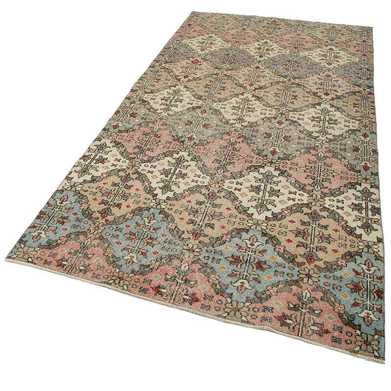 Retro Vintage Turkish Hand-Knotted Rug - 4' 6" x 9' 4" (54 in. x 112 in.) - K0038263