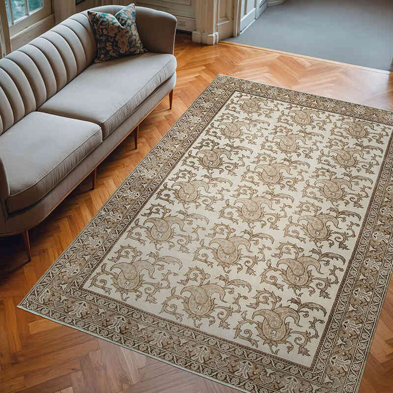 Vintage Turkish Hand-Knotted Rug - 6' 9" x 9' 8" (81" x 116") - K0038265