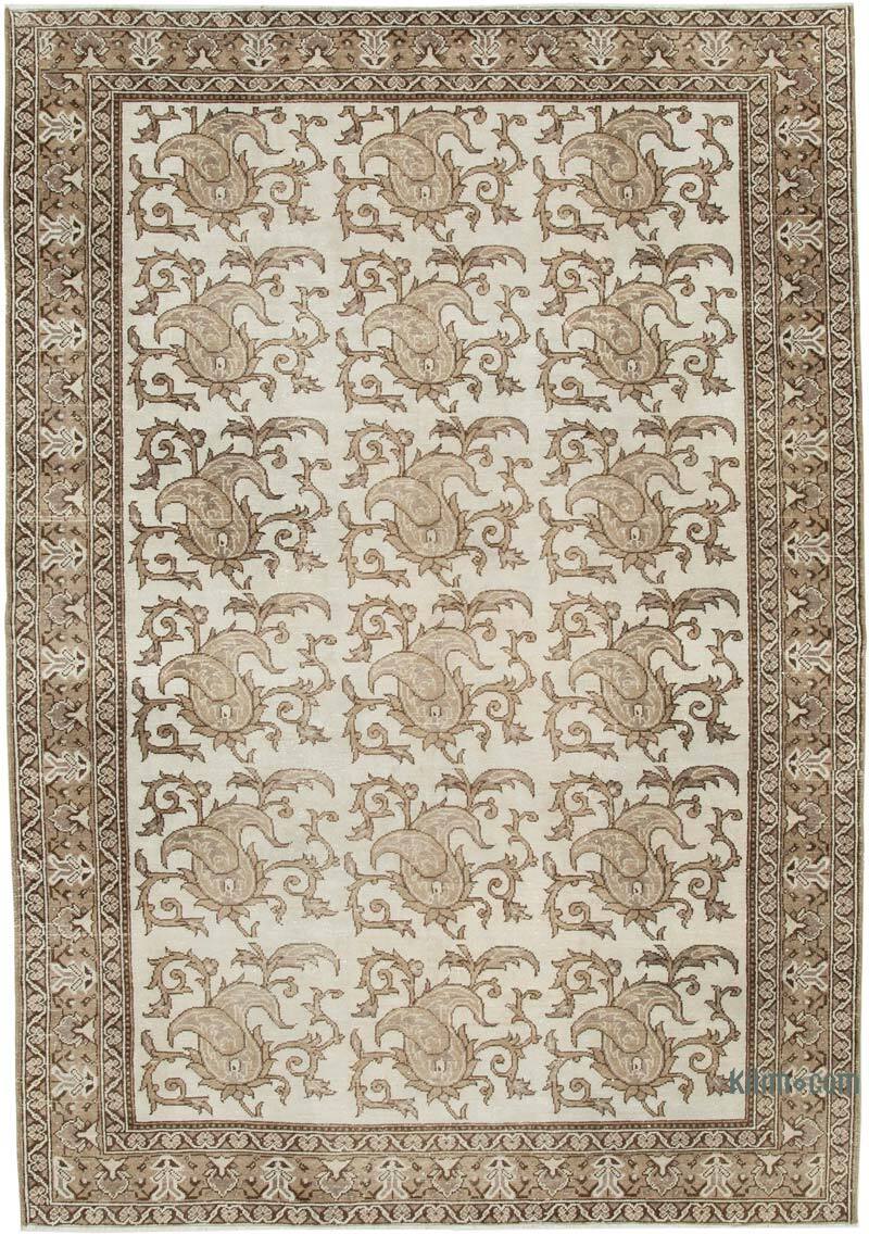 Vintage Turkish Hand-Knotted Rug - 6' 9" x 9' 8" (81" x 116") - K0038265