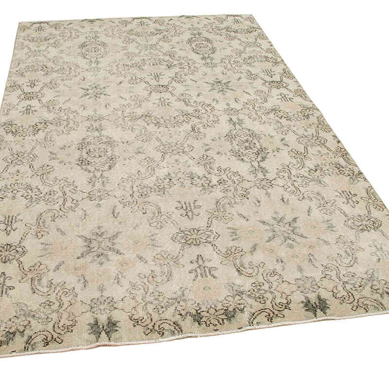 Retro Vintage Turkish Hand-Knotted Rug - 5' 8" x 9'  (68" x 108") - K0038274