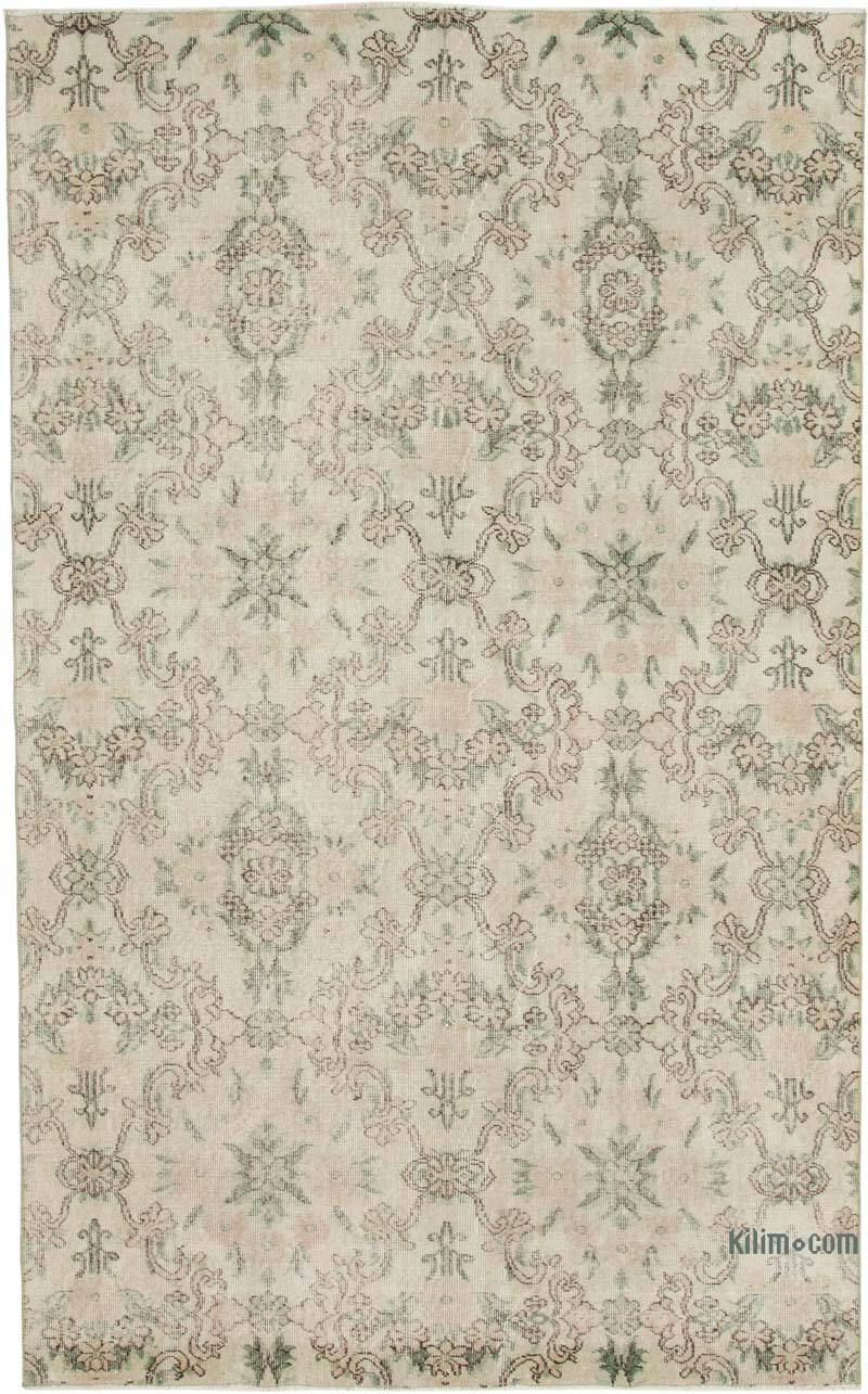 Retro Vintage Turkish Hand-Knotted Rug - 5' 8" x 9'  (68" x 108") - K0038274