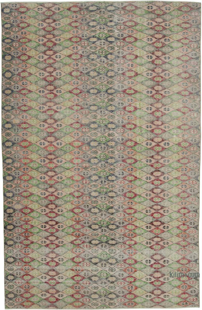 Retro Vintage Turkish Hand-Knotted Rug - 6'  x 9' 3" (72 in. x 111 in.) - K0038281