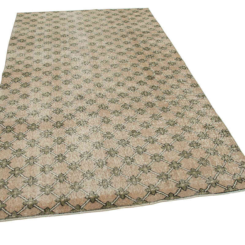 Retro Vintage Turkish Hand-Knotted Rug - 5' 2" x 8' 9" (62 in. x 105 in.) - K0038284