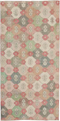 Retro Vintage Turkish Hand-Knotted Rug - 4' 5" x 8' 11" (53" x 107")