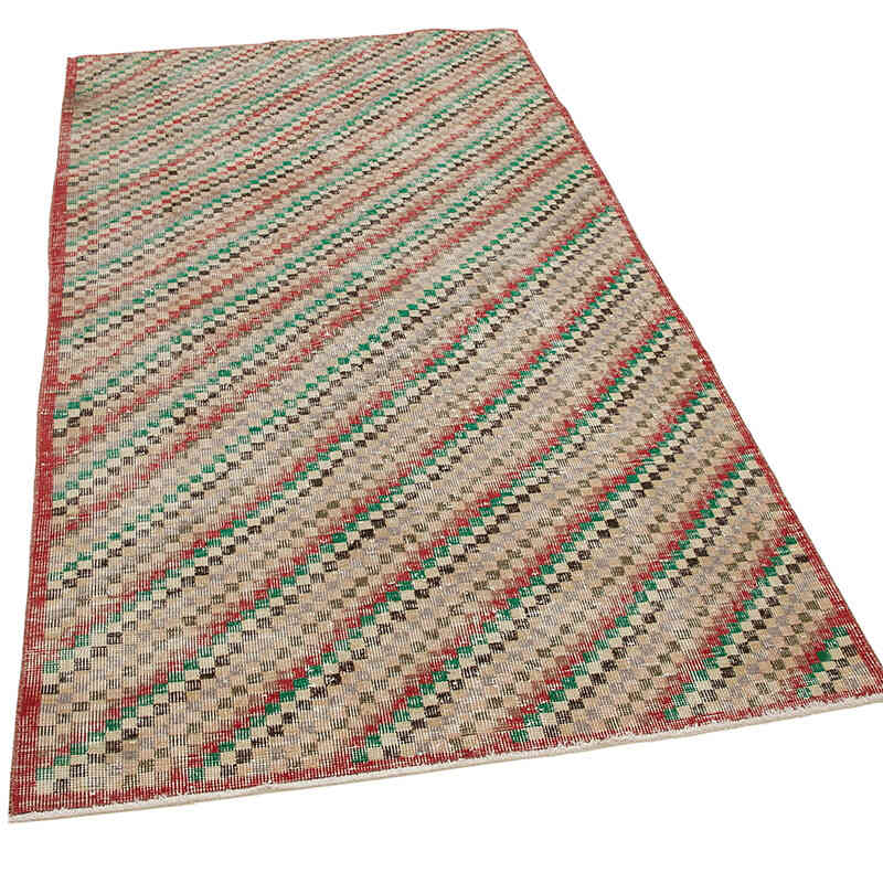Vintage Turkish Hand-Knotted Rug - 3' 10" x 6' 11" (46" x 83") - K0038296