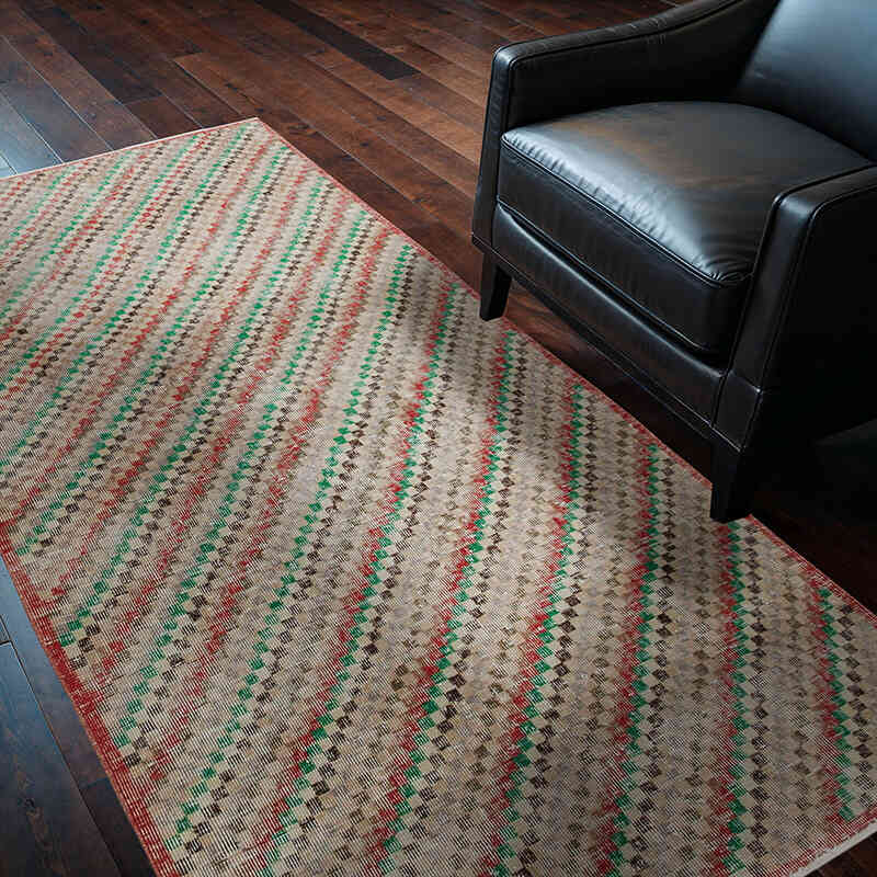 Vintage Turkish Hand-Knotted Rug - 3' 10" x 6' 11" (46" x 83") - K0038296