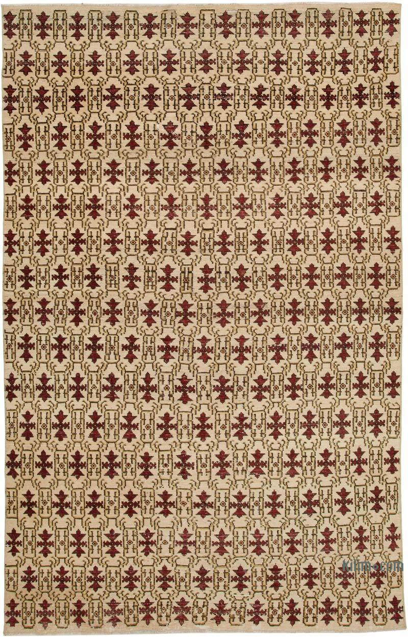 Retro Vintage Turkish Hand-Knotted Rug - 5' 9" x 9' 4" (69" x 112") - K0038298