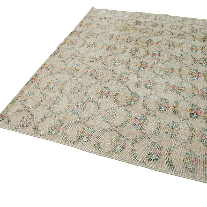 Retro Vintage Turkish Hand-Knotted Rug - 5' 5" x 8' 6" (65 in. x 102 in.) - K0038307