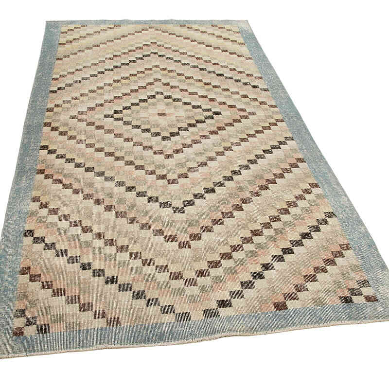 Alfombra Vintage Turca Anudada a Mano - 142 cm x 261 cm - K0038310