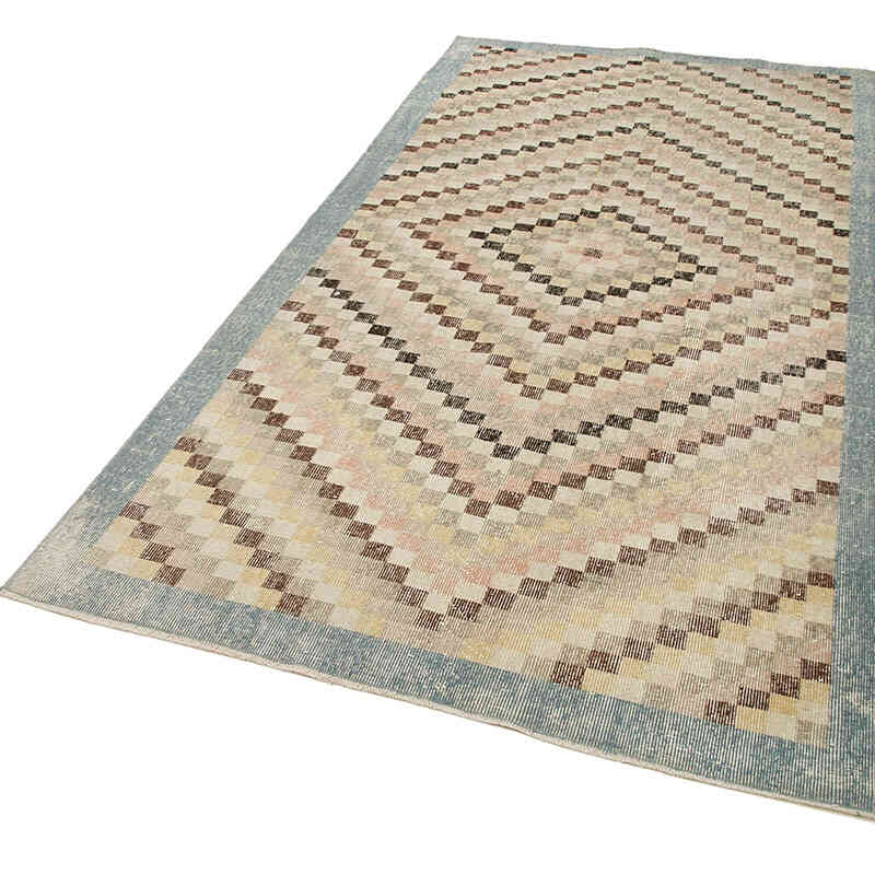 Alfombra Vintage Turca Anudada a Mano - 142 cm x 261 cm - K0038310