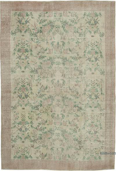 Retro Vintage Turkish Hand-Knotted Rug - 6' 9" x 9' 10" (81 in. x 118 in.)