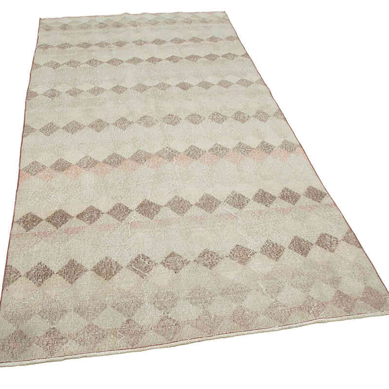 Retro Vintage Turkish Hand-Knotted Rug - 4' 4" x 8' 11" (52 in. x 107 in.) - K0038315