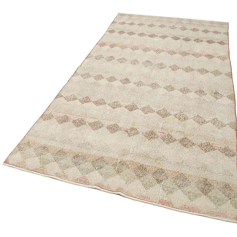 Retro Vintage Turkish Hand-Knotted Rug - 4' 4" x 8' 11" (52" x 107") - K0038315