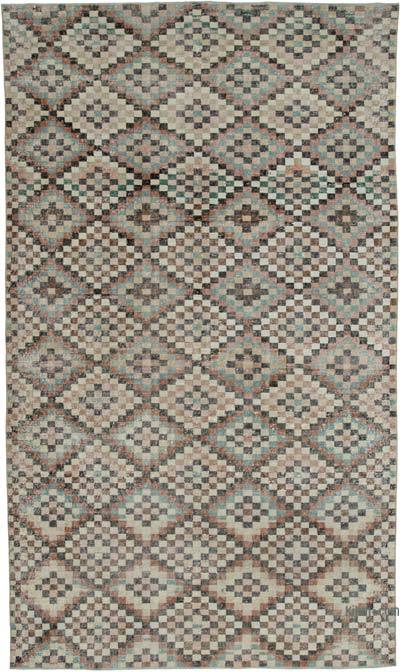 Retro Vintage Turkish Hand-Knotted Rug - 6' 3" x 10' 8" (75 in. x 128 in.)