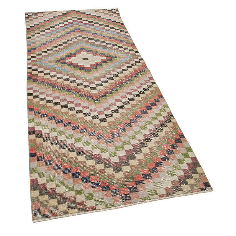 Vintage Turkish Hand-Knotted Rug - 3' 3" x 7' 9" (39" x 93") - K0038334