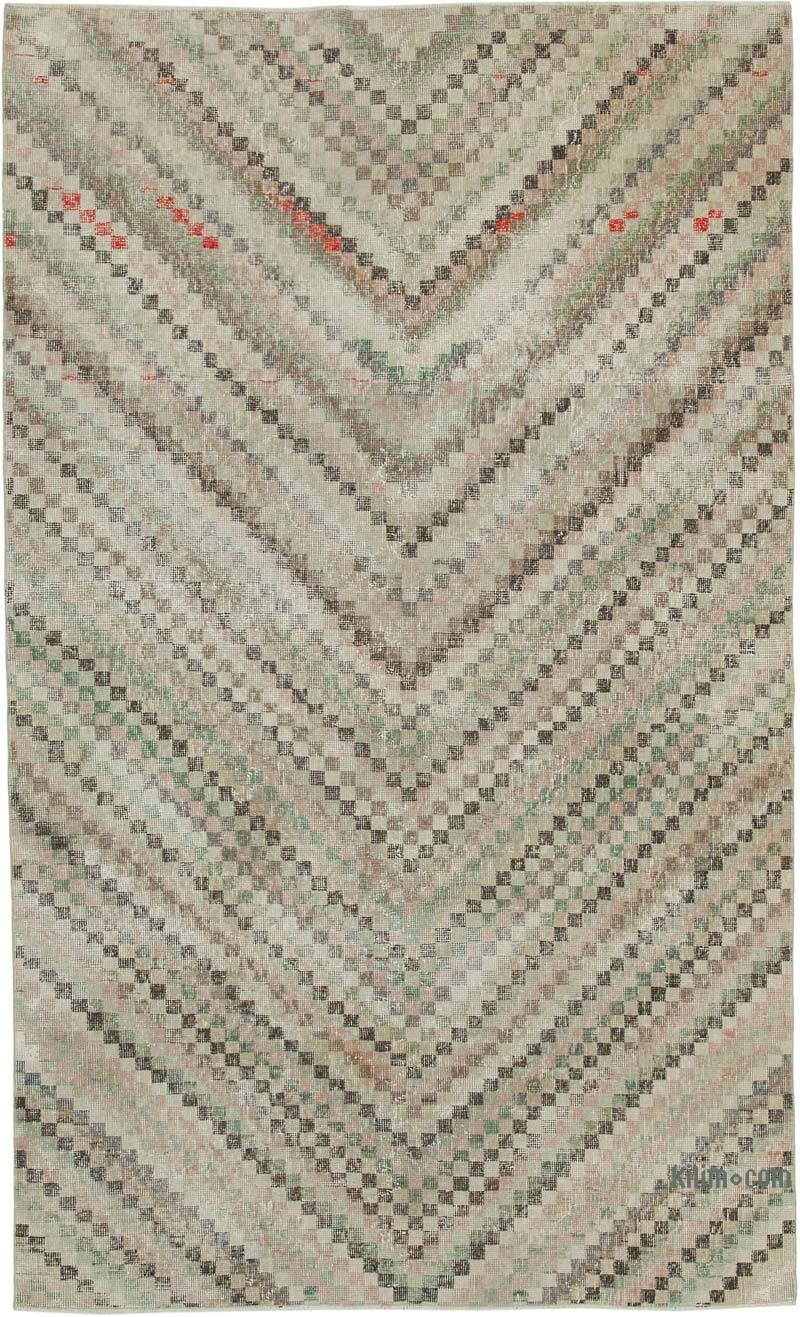 Vintage Turkish Hand-Knotted Rug - 5' 2" x 8' 7" (62 in. x 103 in.) - K0038337