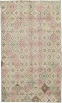 Retro Vintage Turkish Hand-Knotted Rug - 5'  x 8' 6" (60" x 102")