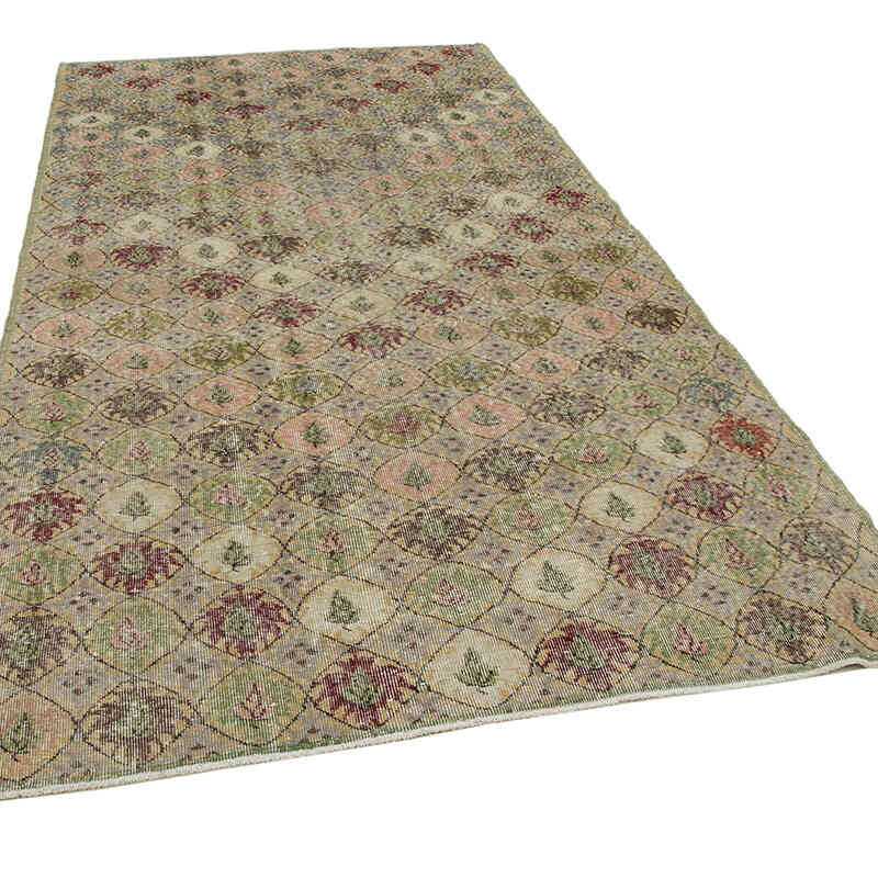 Retro Vintage Turkish Hand-Knotted Rug - 5' 10" x 10' 10" (70 in. x 130 in.) - K0038351