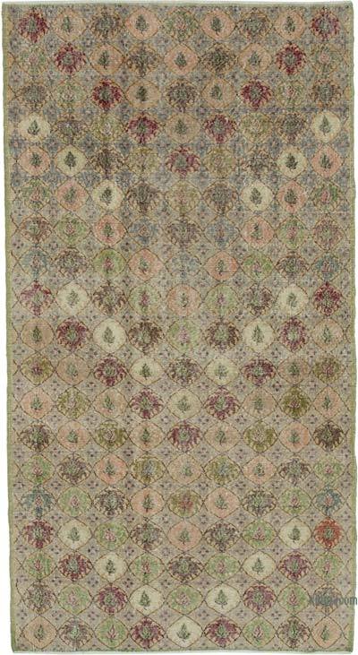 Retro Vintage Turkish Hand-Knotted Rug - 5' 10" x 10' 10" (70 in. x 130 in.)