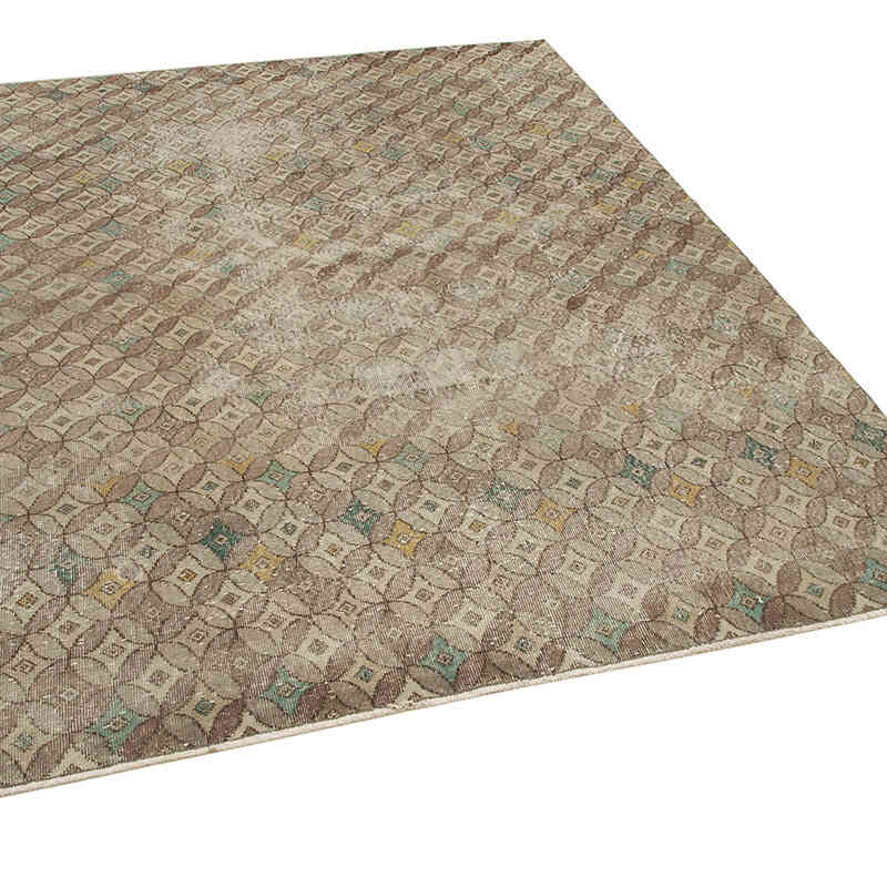 Retro Vintage Turkish Hand-Knotted Rug - 6' 3" x 8' 5" (75" x 101") - K0038352