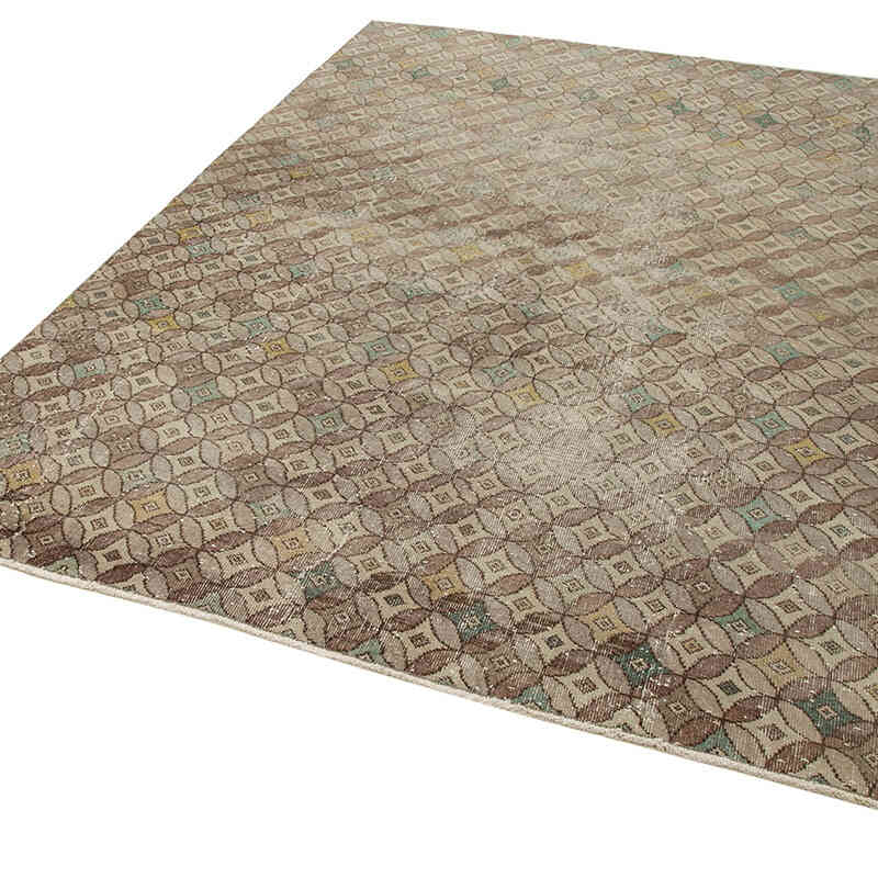 Retro Vintage Turkish Hand-Knotted Rug - 6' 3" x 8' 5" (75" x 101") - K0038352